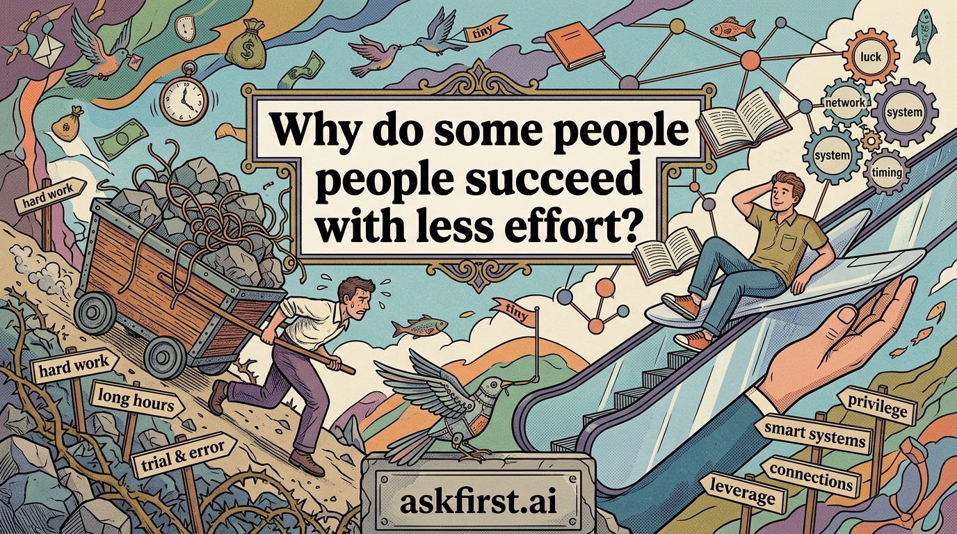 Why do some people succeed with less effort? Why do some people succeed with less effort?