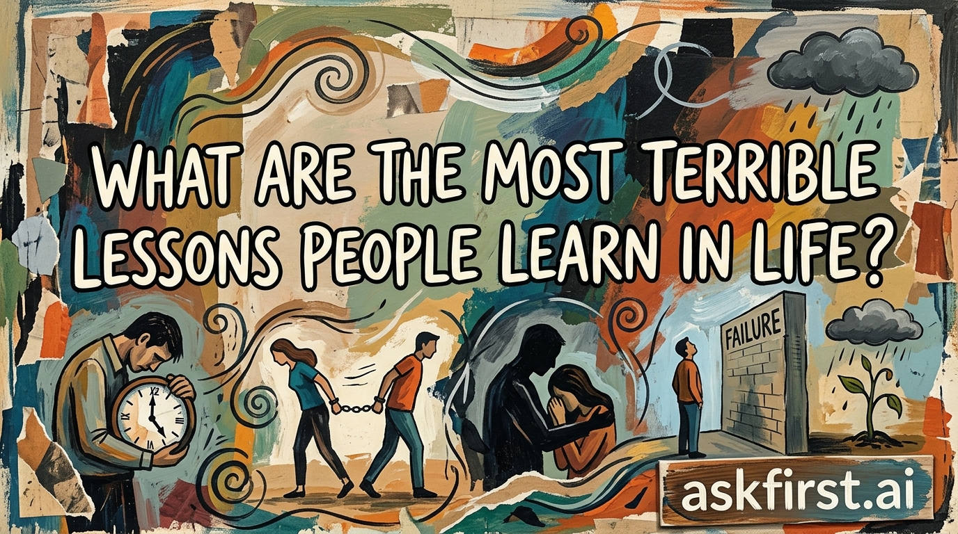 What are the most terrible lessons people learn in life? What are the most terrible lessons people learn in life?
