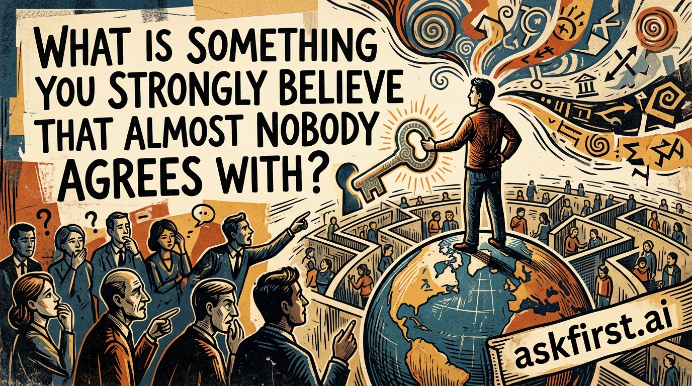 What is something you strongly believe that almost nobody agrees with? What is something you strongly believe that almost nobody agrees with?