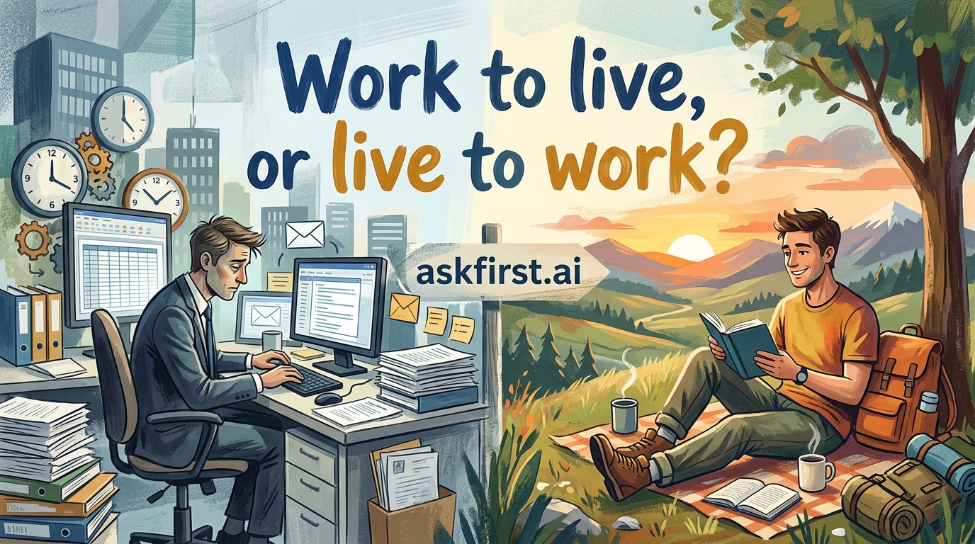 Work to live, or live to work? Work to live, or live to work?