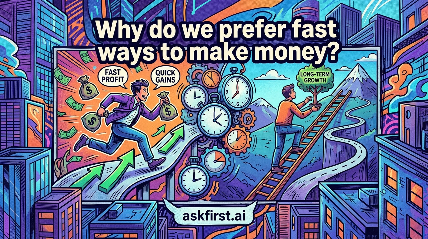 Why do we prefer fast ways to make money? Why do we prefer fast ways to make money?