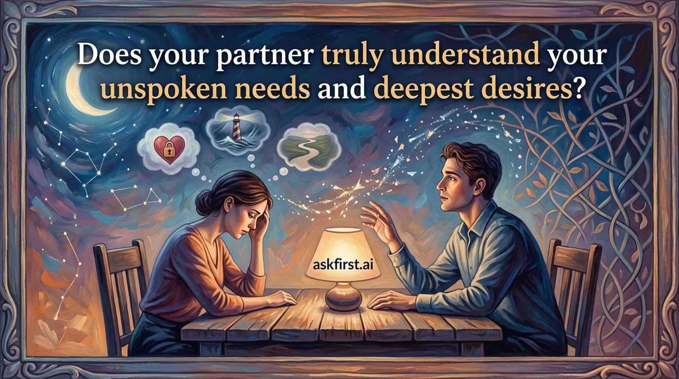 Does your partner truly understand your unspoken needs and deepest desires? Does your partner truly understand your unspoken needs and deepest desires?