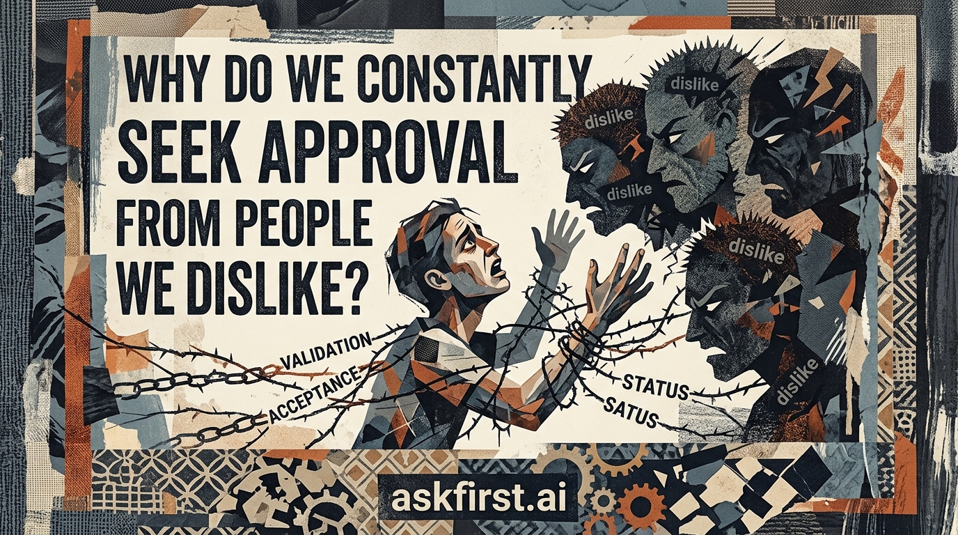 Why do we constantly seek approval from people we dislike? Why do we constantly seek approval from people we dislike?