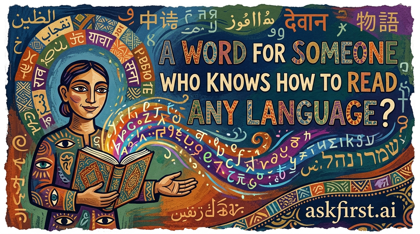 A word for someone who knows how to read any language? A word for someone who knows how to read any language?