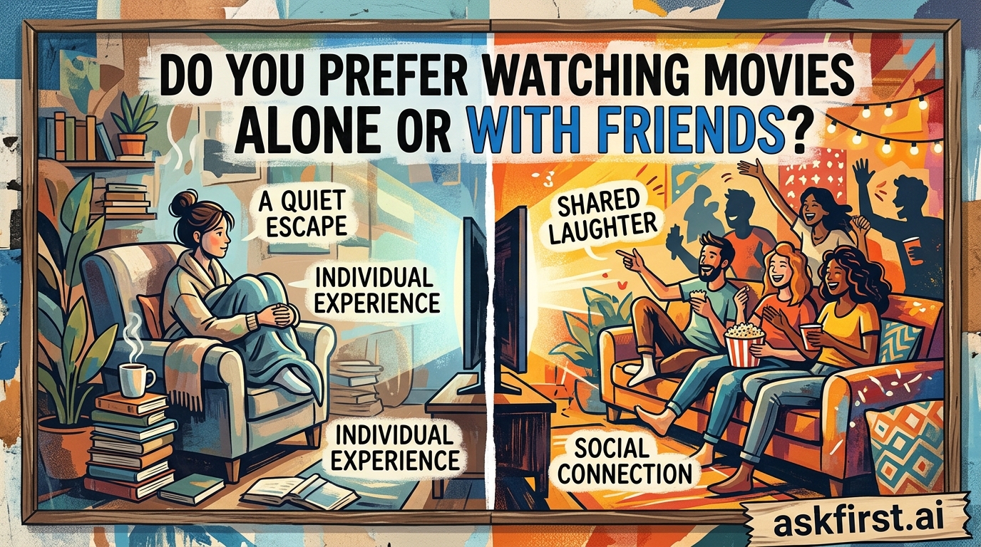 Do you prefer watching movies alone or with friends? Do you prefer watching movies alone or with friends?