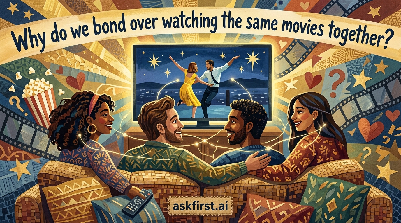 Why do we bond over watching the same movies together? Why do we bond over watching the same movies together?