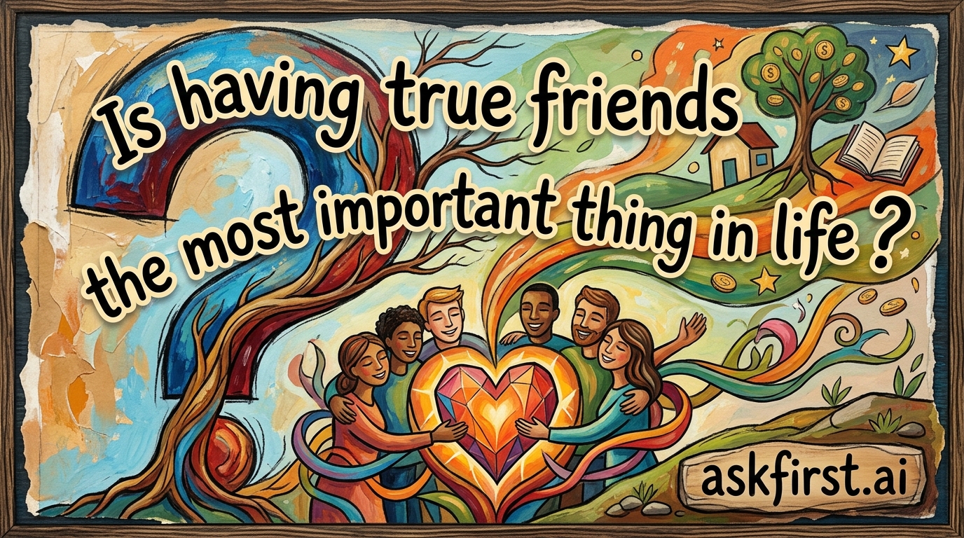 Is having true friends the most important thing in life ? Is having true friends the most important thing in life ?