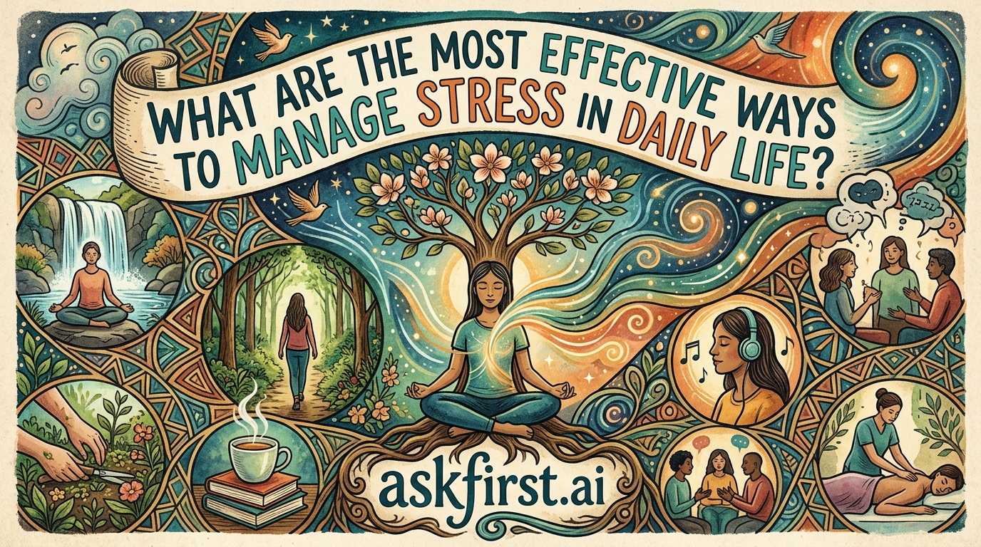 What are the most effective ways to manage stress in daily life? What are the most effective ways to manage stress in daily life?