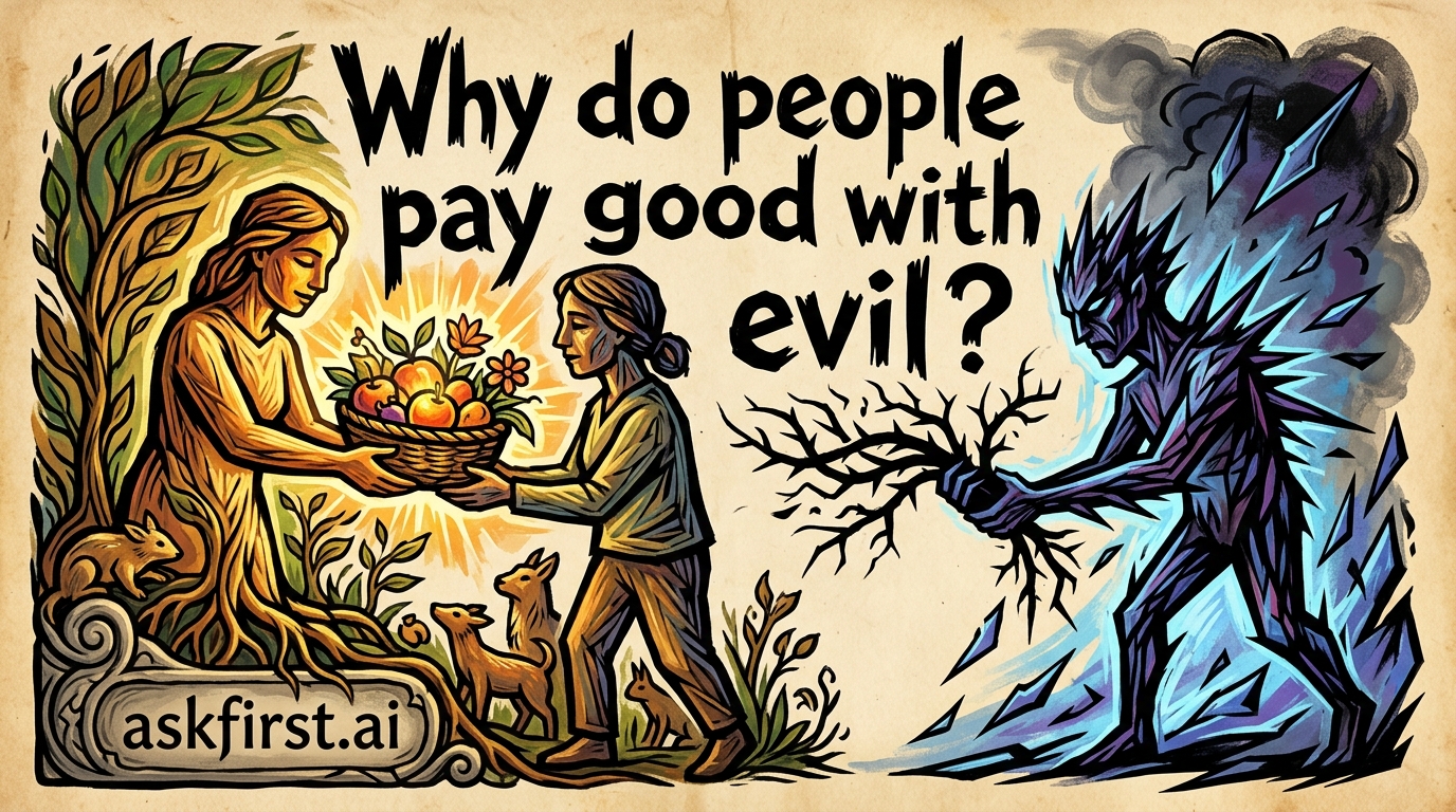 Why do people pay good with evil? Why do people pay good with evil?