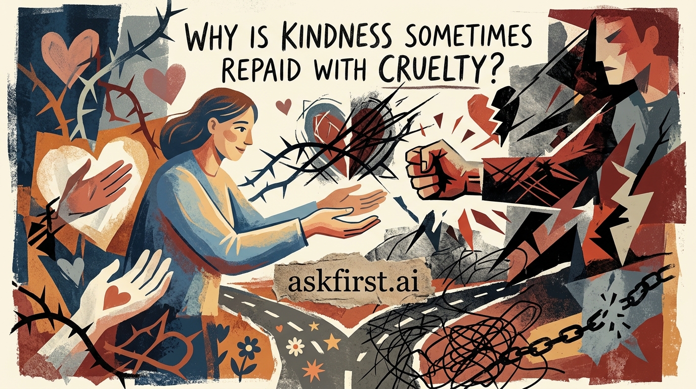 Why is kindness sometimes repaid with cruelty? Why is kindness sometimes repaid with cruelty?