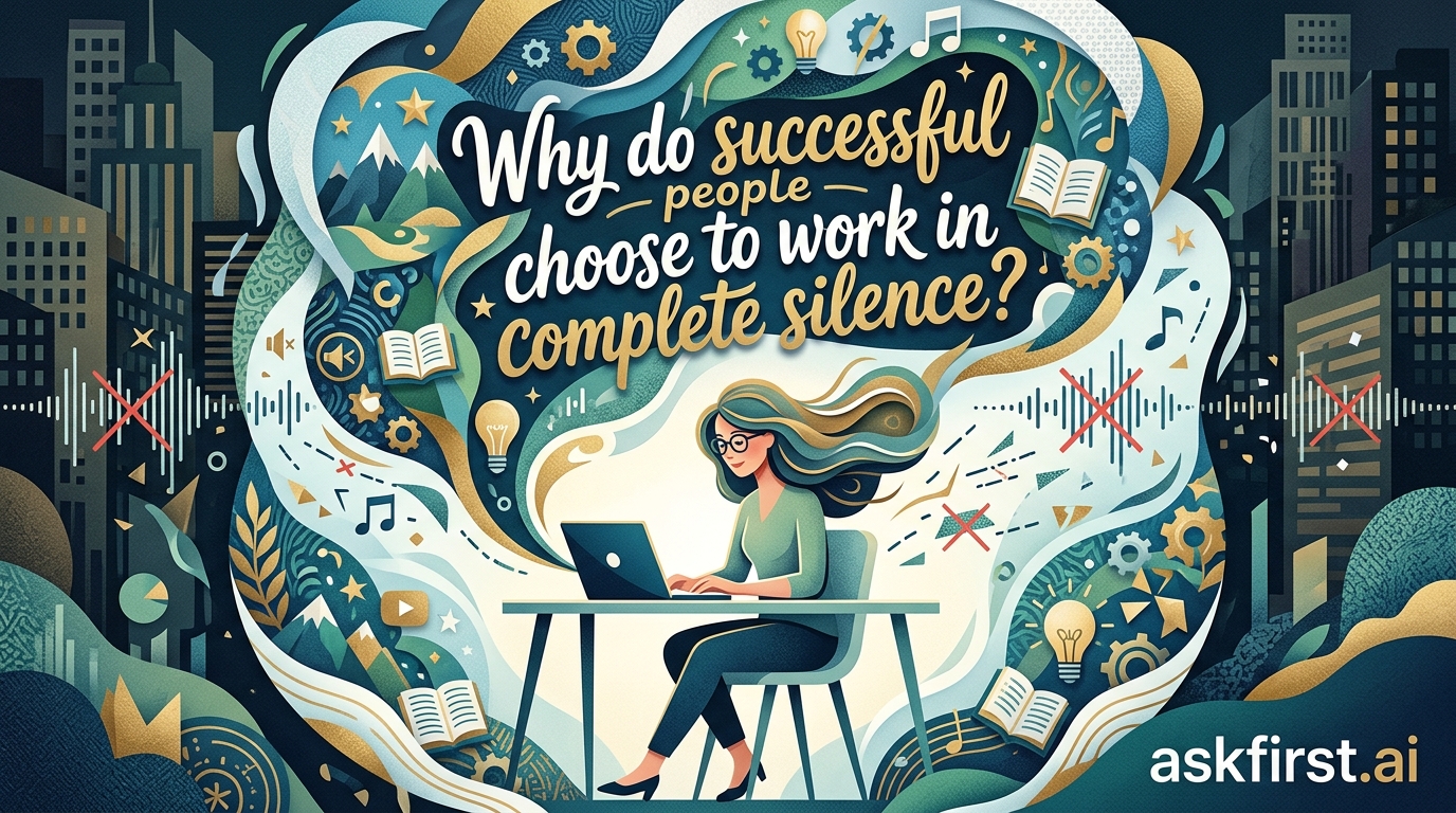 Why do successful people choose to work in complete silence? Why do successful people choose to work in complete silence?