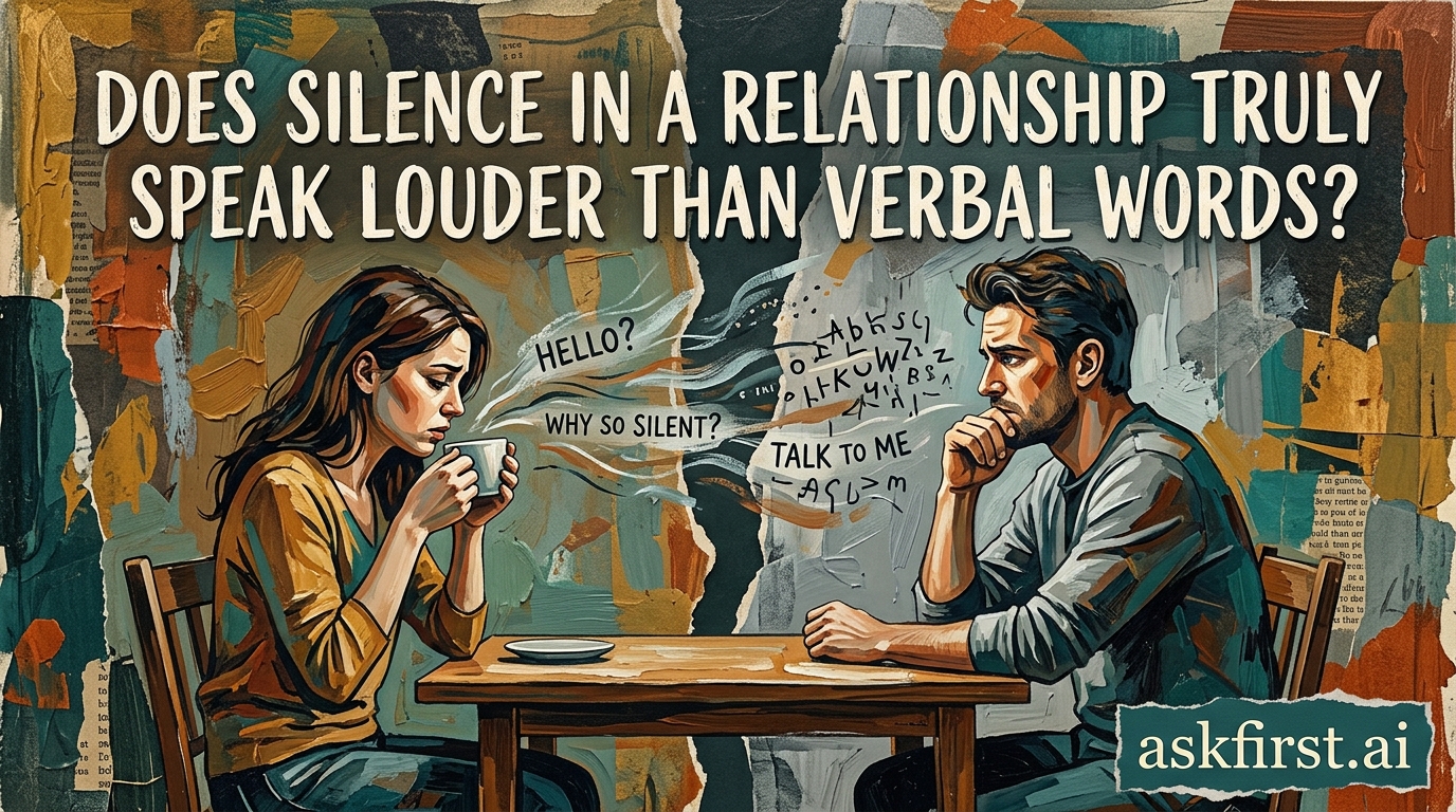 Does silence in a relationship truly speak louder than verbal words? Does silence in a relationship truly speak louder than verbal words?