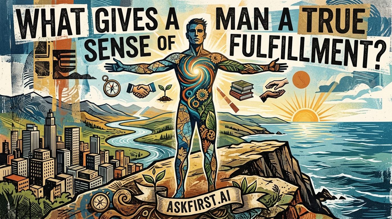 What gives a man a true sense of fulfillment? What gives a man a true sense of fulfillment?