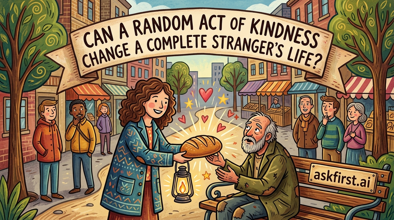 Can a random act of kindness change a complete stranger's life? Can a random act of kindness change a complete stranger's life?