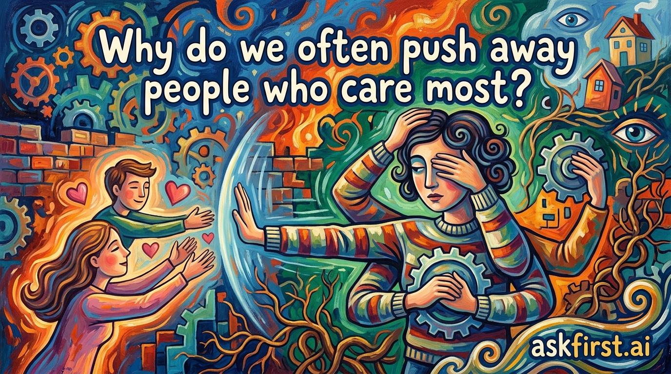 Why do we often push away people who care most? Why do we often push away people who care most?