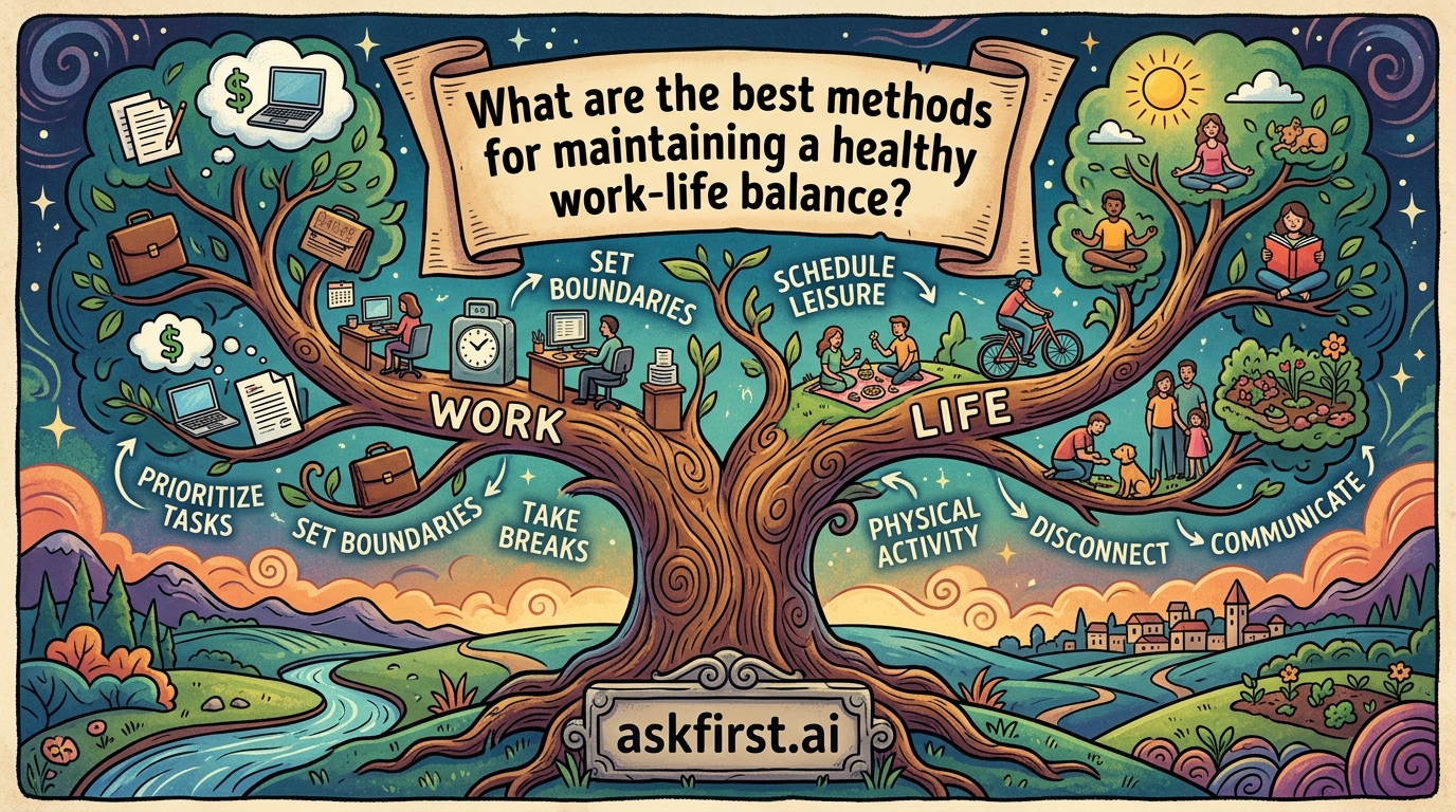 What are the best methods for maintaining a healthy work-life balance? What are the best methods for maintaining a healthy work-life balance?