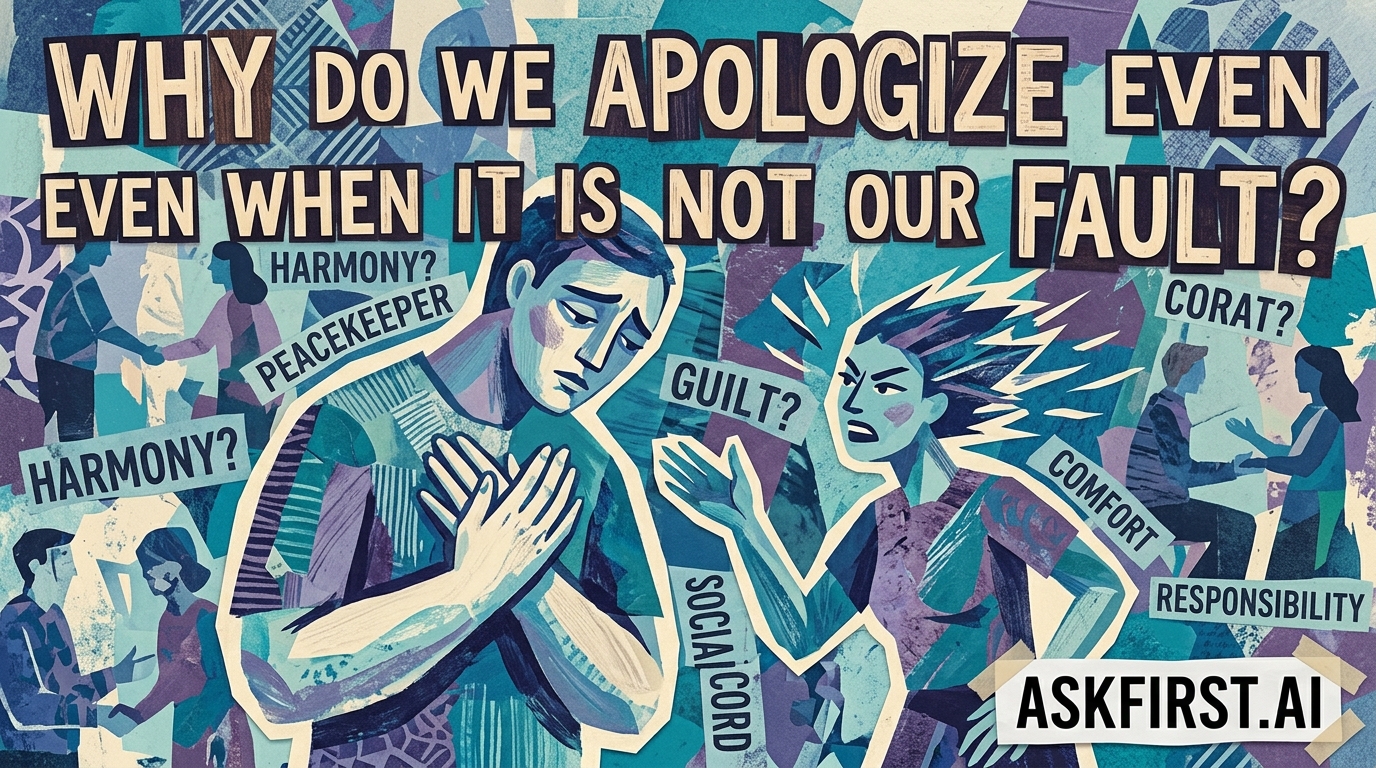 Why do we apologize even when it is not our fault? Why do we apologize even when it is not our fault?