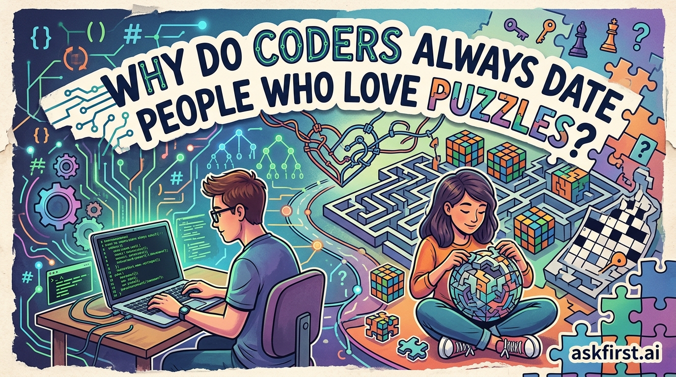 Why do coders always date people who love puzzles? Why do coders always date people who love puzzles?