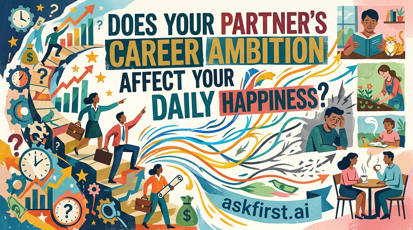 Does your partner's career ambition affect your daily happiness? Does your partner's career ambition affect your daily happiness?