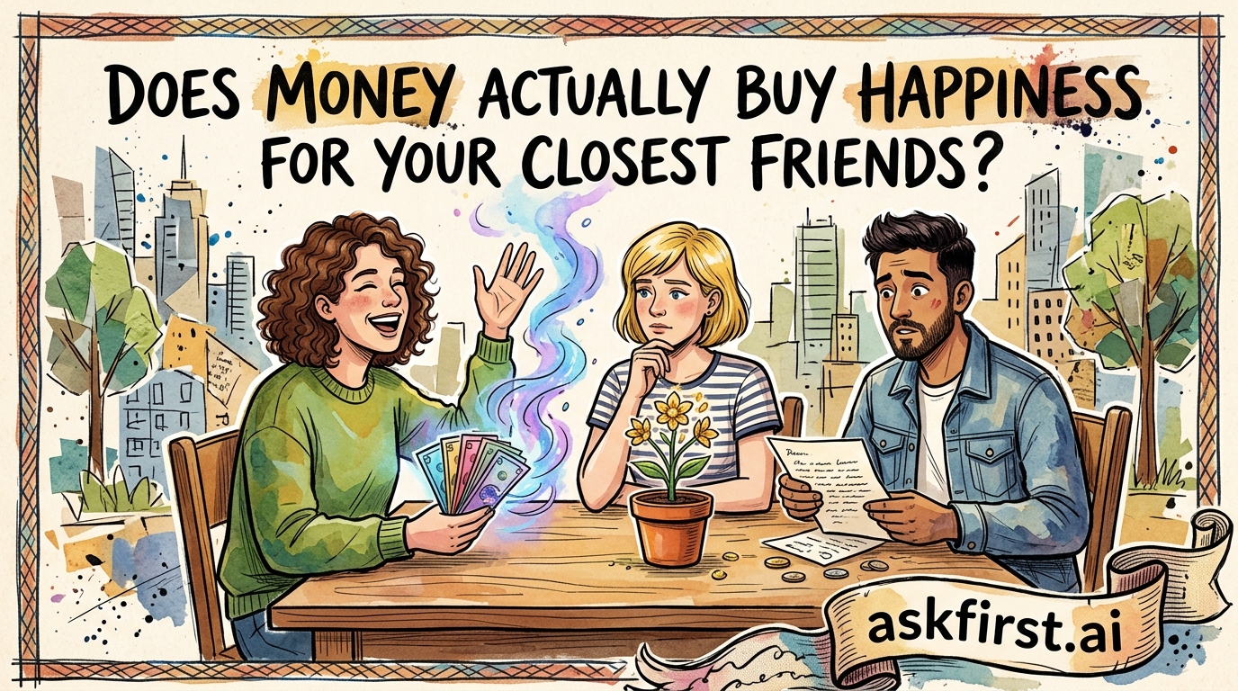 Does money actually buy happiness for your closest friends? Does money actually buy happiness for your closest friends?