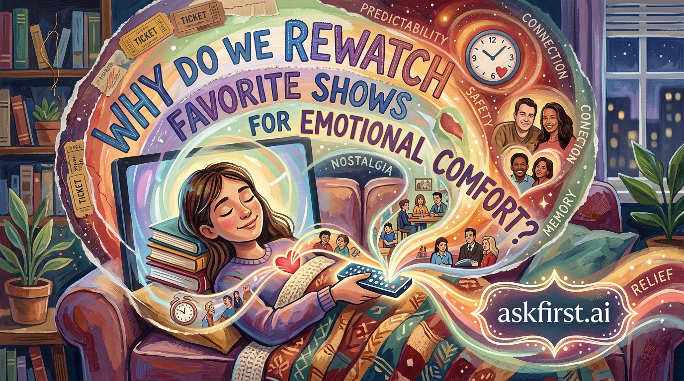 Why do we rewatch favorite shows for emotional comfort? Why do we rewatch favorite shows for emotional comfort?