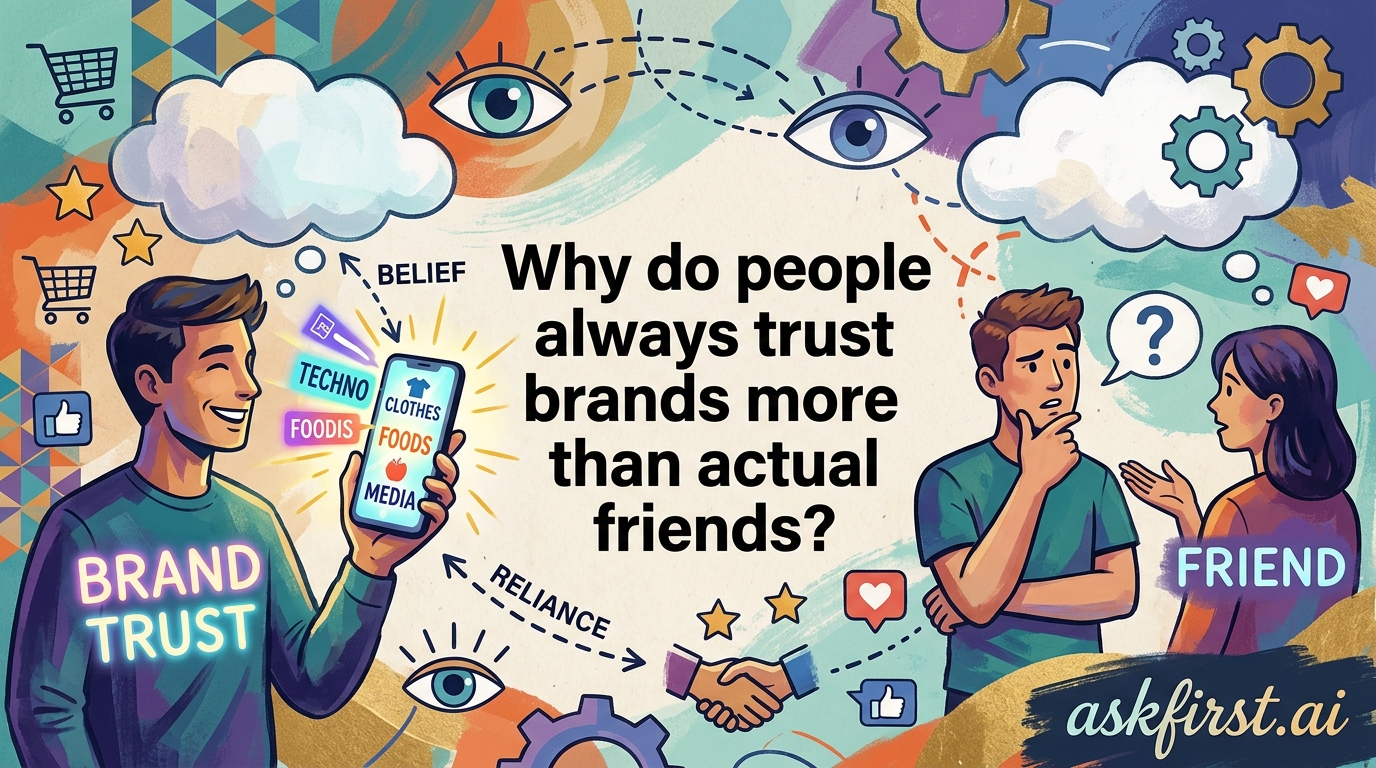 Why do people always trust brands more than actual friends? Why do people always trust brands more than actual friends?