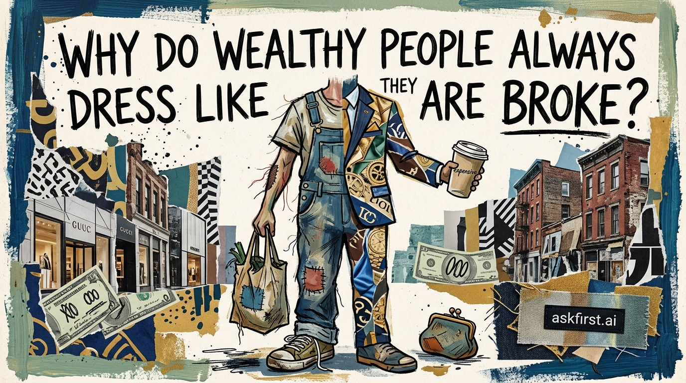 Why do wealthy people always dress like they are broke? Why do wealthy people always dress like they are broke?
