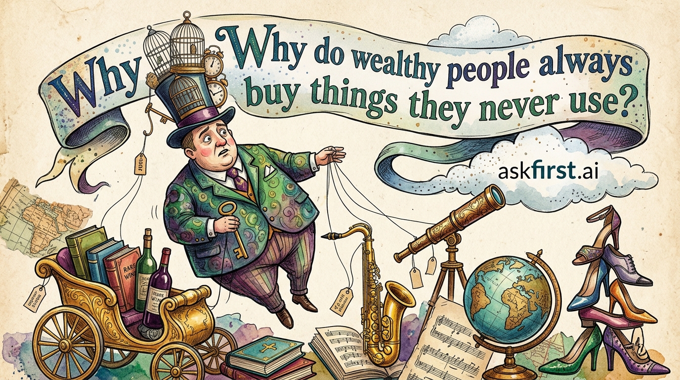 Why do wealthy people always buy things they never use? Why do wealthy people always buy things they never use?