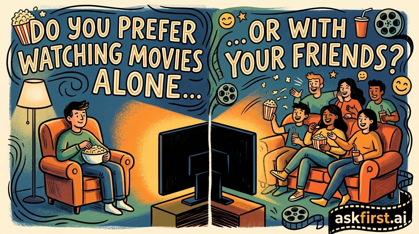 Do you prefer watching movies alone or with your friends? Do you prefer watching movies alone or with your friends?