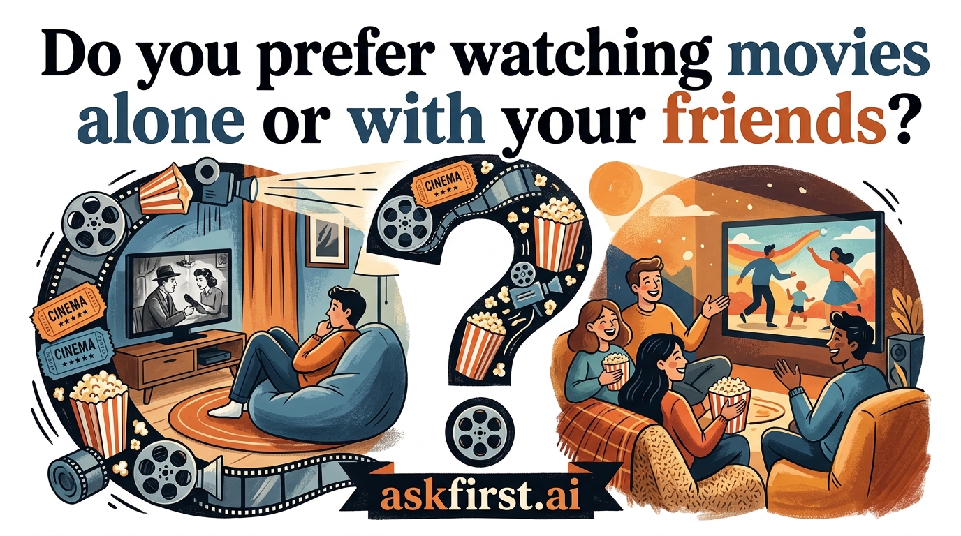 Do you prefer watching movies alone or with your friends? Do you prefer watching movies alone or with your friends?