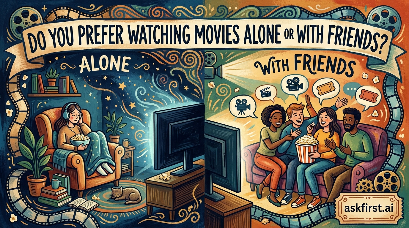 Do you prefer watching movies alone or with friends? Do you prefer watching movies alone or with friends?