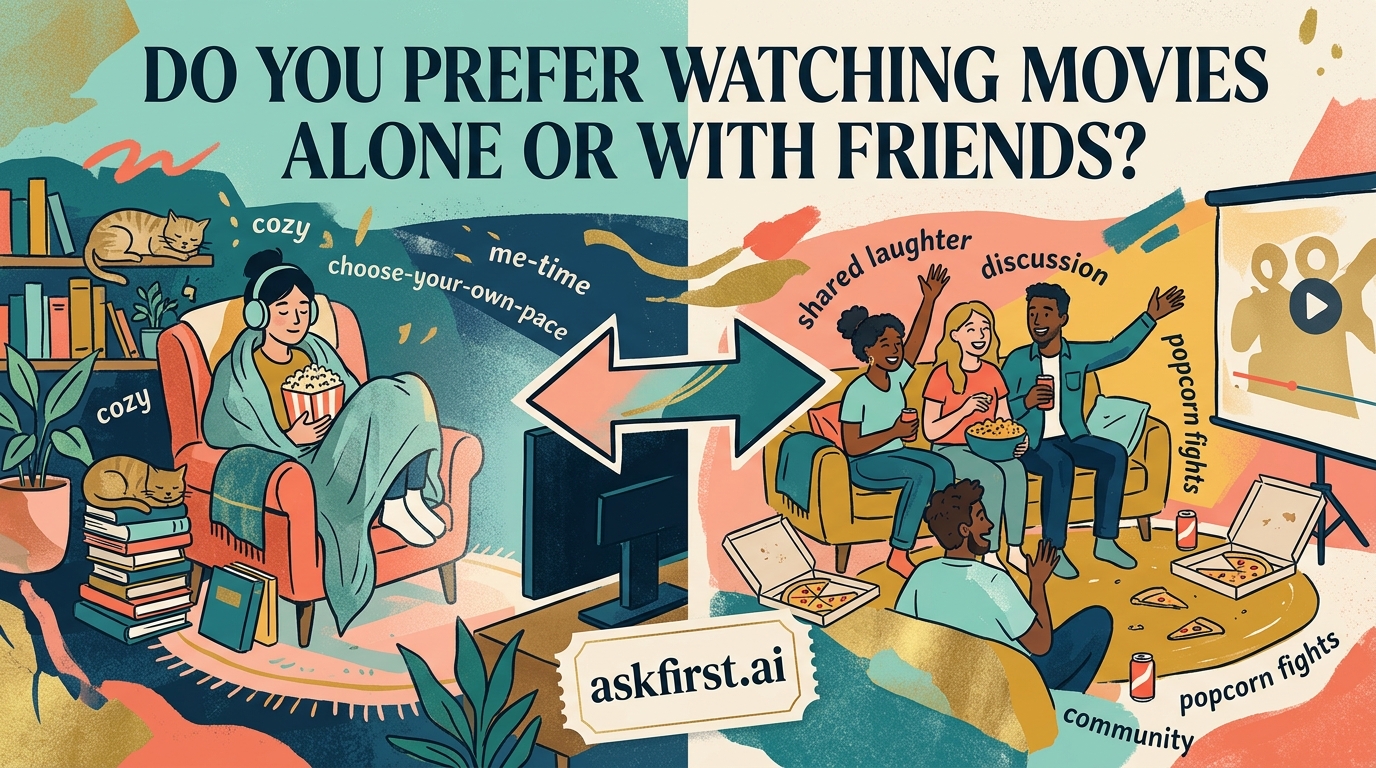 Do you prefer watching movies alone or with friends? Do you prefer watching movies alone or with friends?