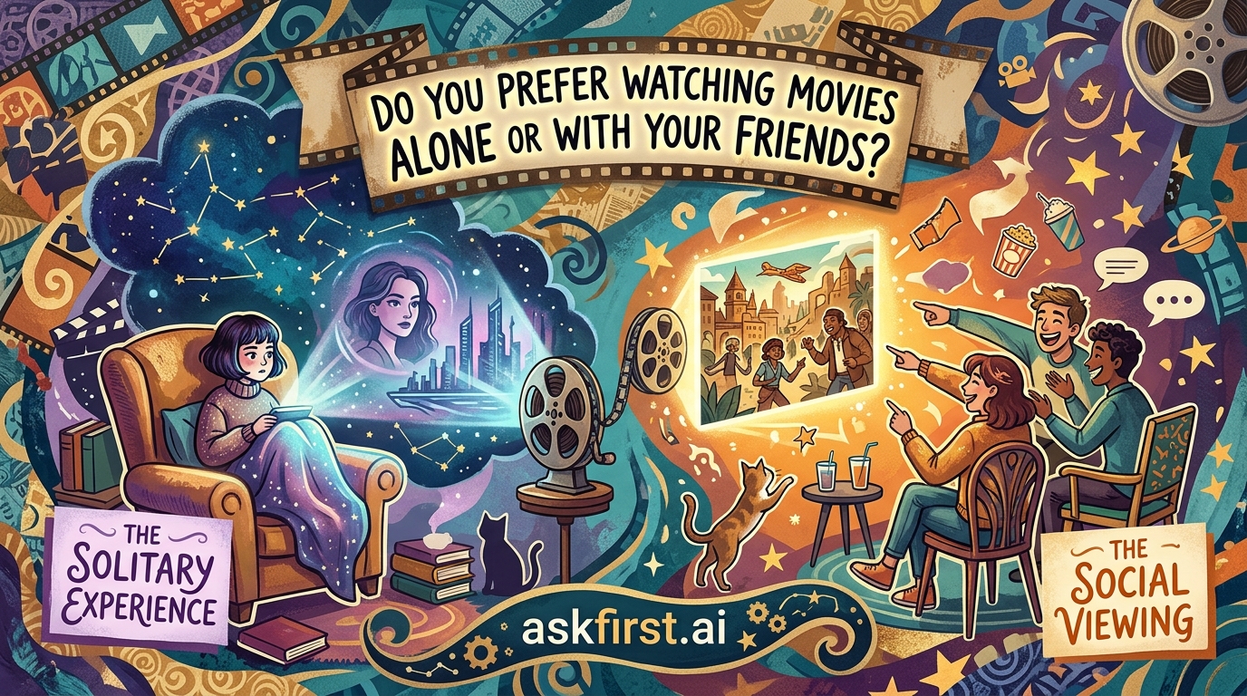 Do you prefer watching movies alone or with your friends? Do you prefer watching movies alone or with your friends?