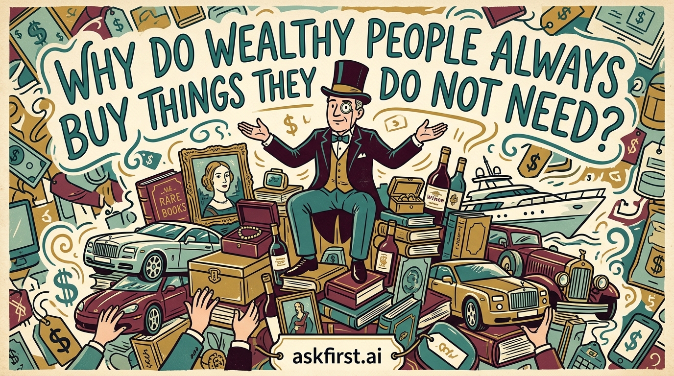 Why do wealthy people always buy things they do not need? Why do wealthy people always buy things they do not need?