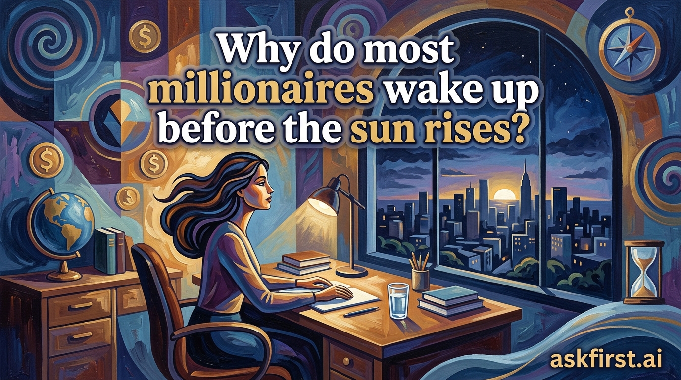 Why do most millionaires wake up before the sun rises? Why do most millionaires wake up before the sun rises?