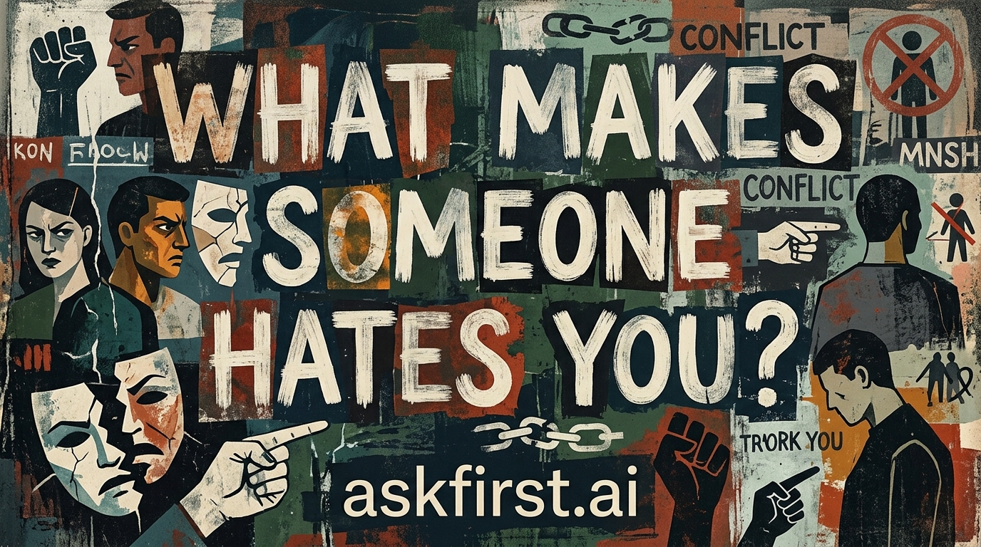 What makes someone hates you? What makes someone hates you?
