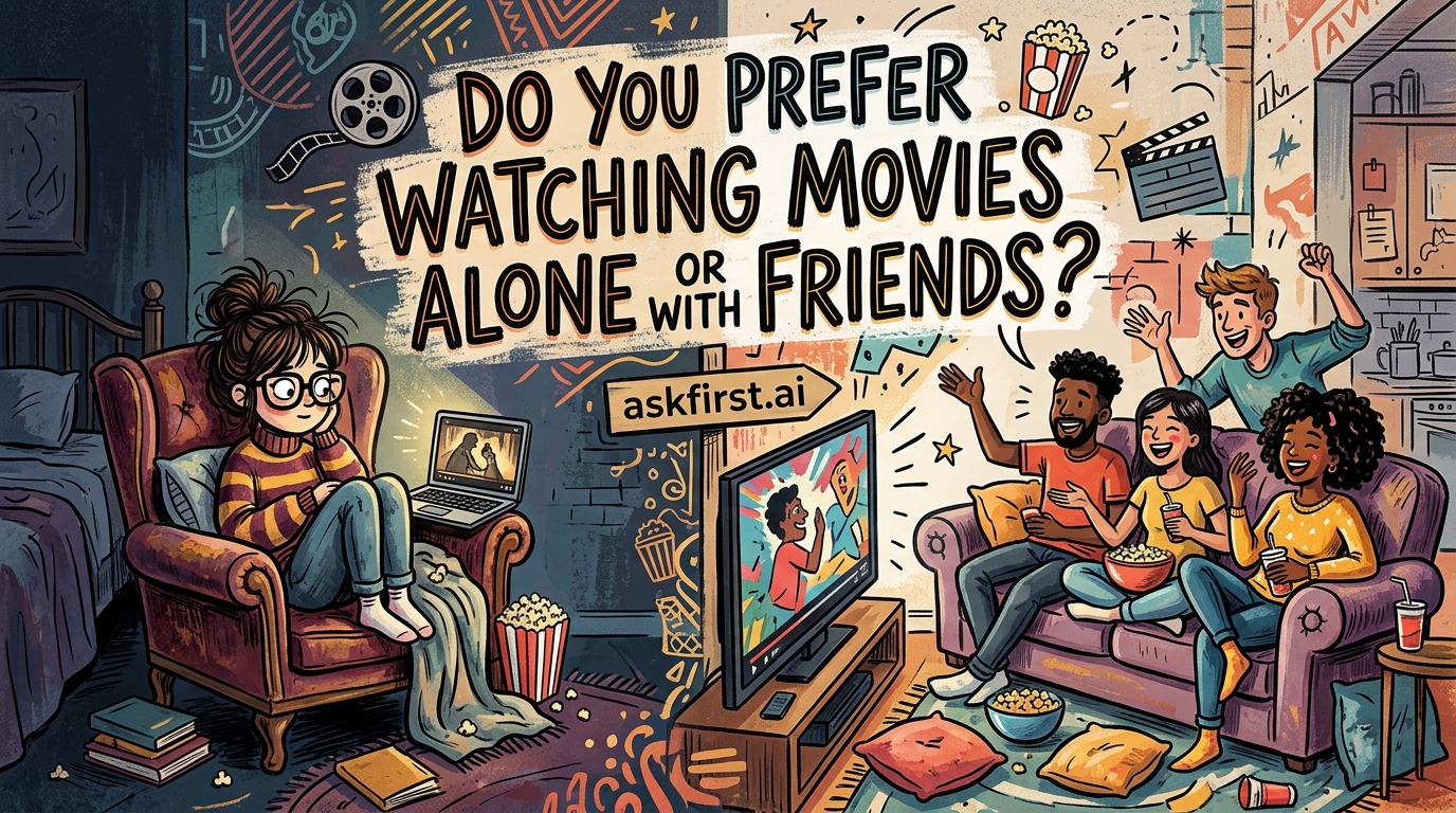 Do you prefer watching movies alone or with friends? Do you prefer watching movies alone or with friends?