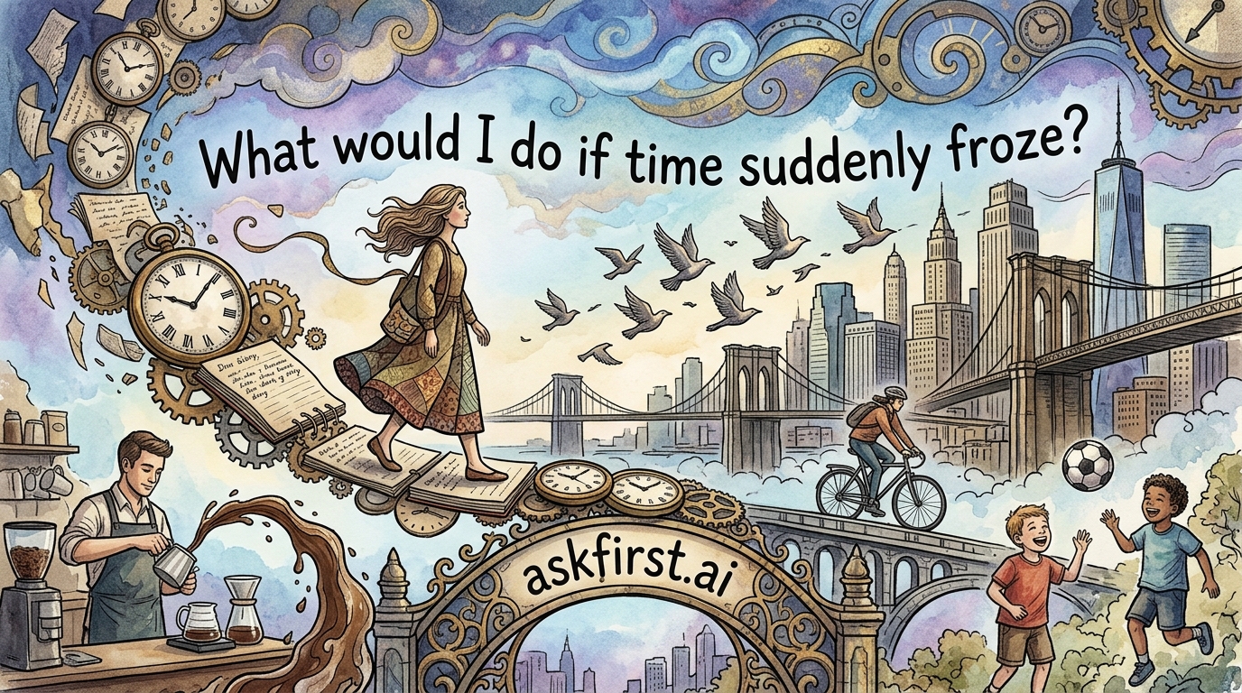 What would I do if time suddenly froze? What would I do if time suddenly froze?