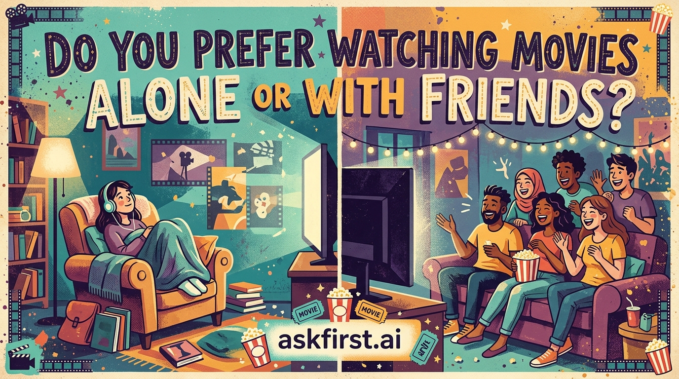 Do you prefer watching movies alone or with friends? Do you prefer watching movies alone or with friends?