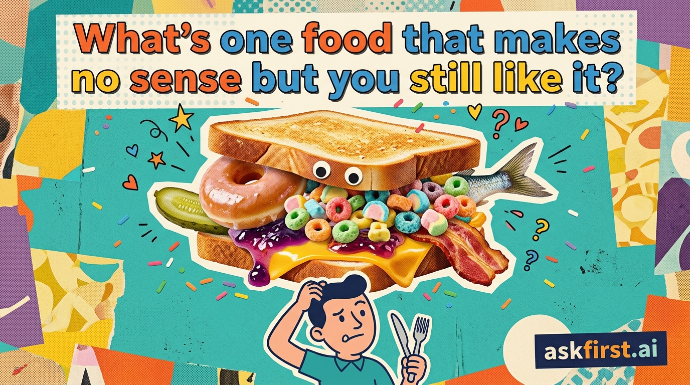 What's one food that makes no sense but you still like it? What's one food that makes no sense but you still like it?