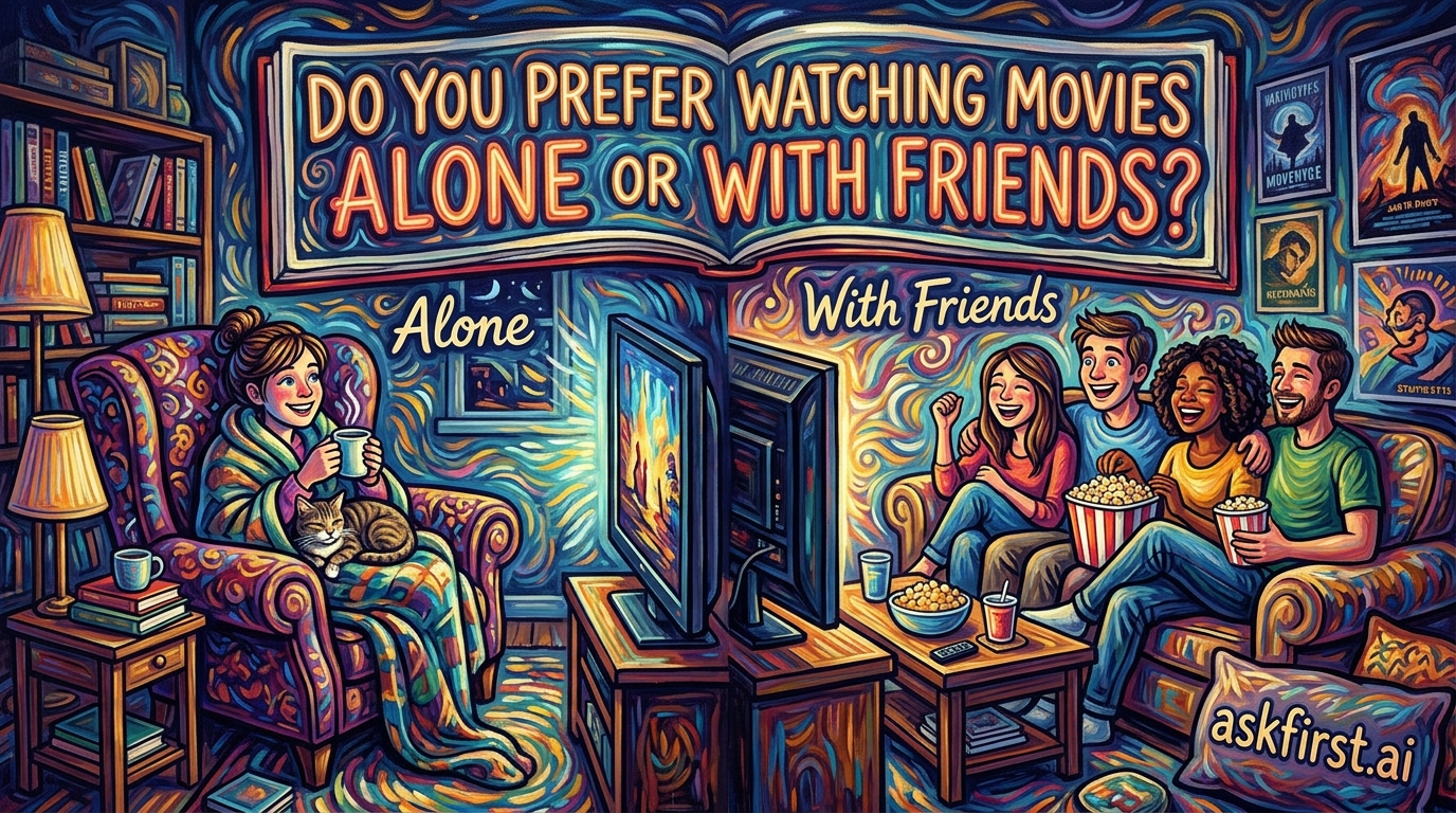 Do you prefer watching movies alone or with friends? Do you prefer watching movies alone or with friends?