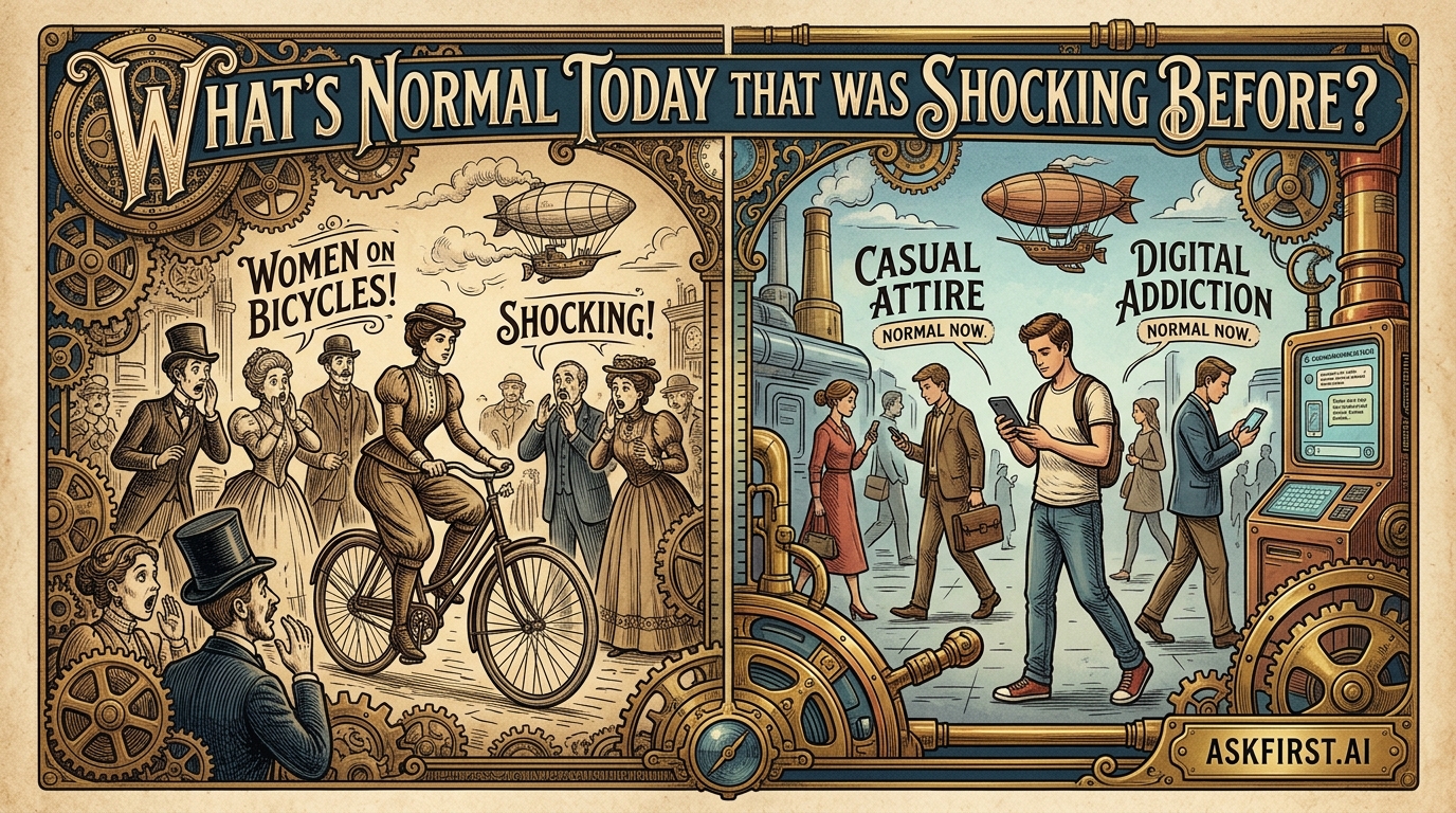 What’s normal today that was shocking before? What’s normal today that was shocking before?