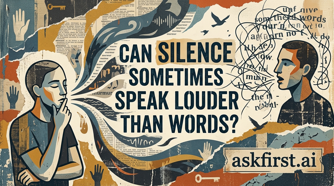 Can silence sometimes speak louder than words? Can silence sometimes speak louder than words?