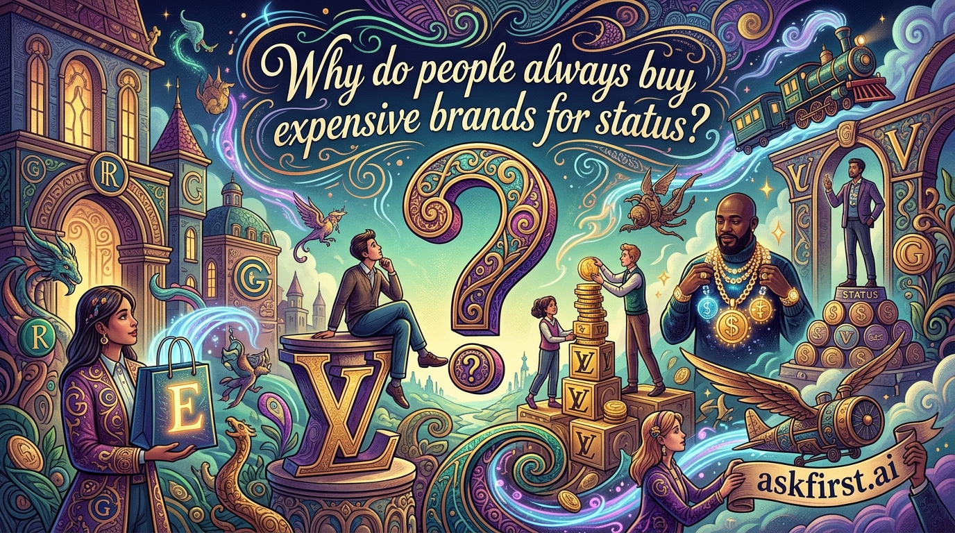 Why do people always buy expensive brands for status? Why do people always buy expensive brands for status?