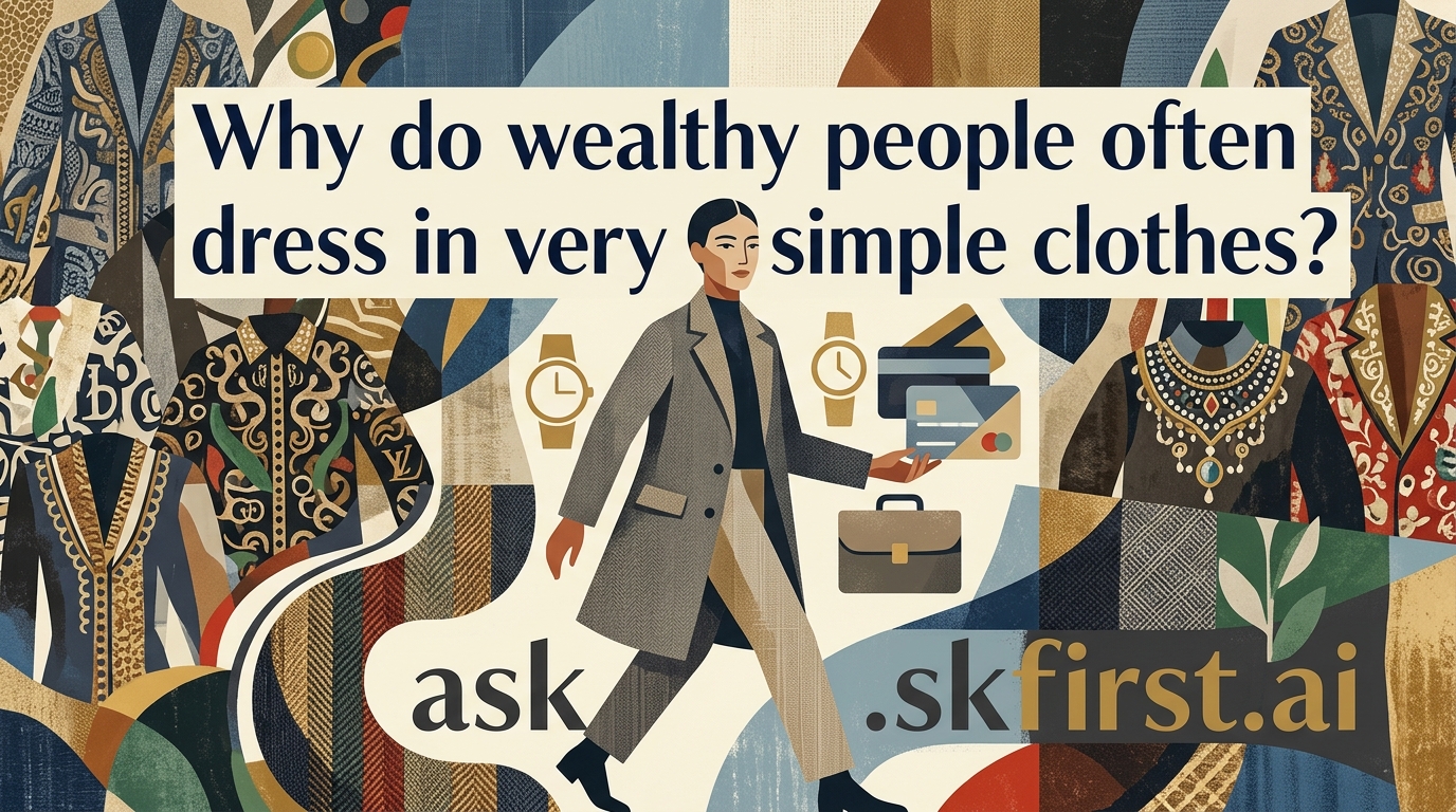 Why do wealthy people often dress in very simple clothes? Why do wealthy people often dress in very simple clothes?