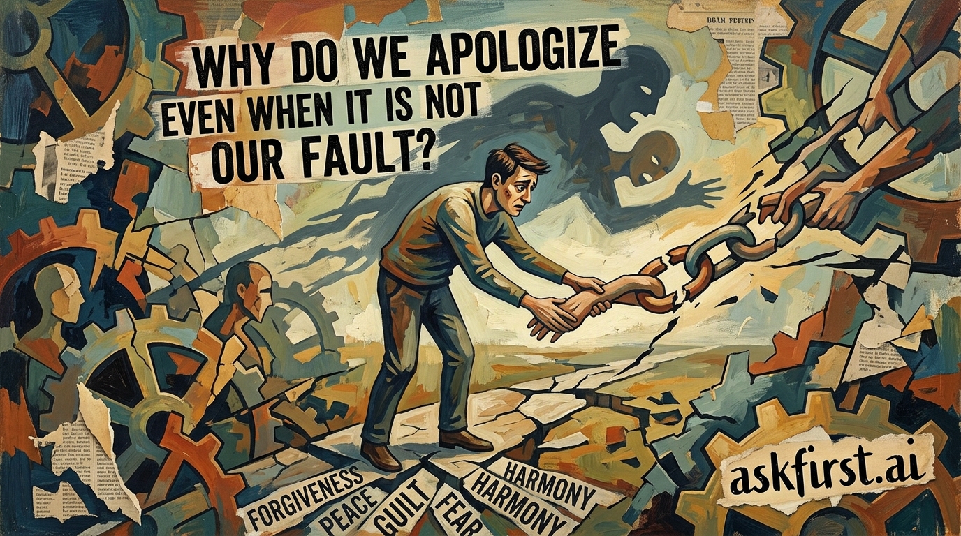 Why do we apologize even when it is not our fault? Why do we apologize even when it is not our fault?