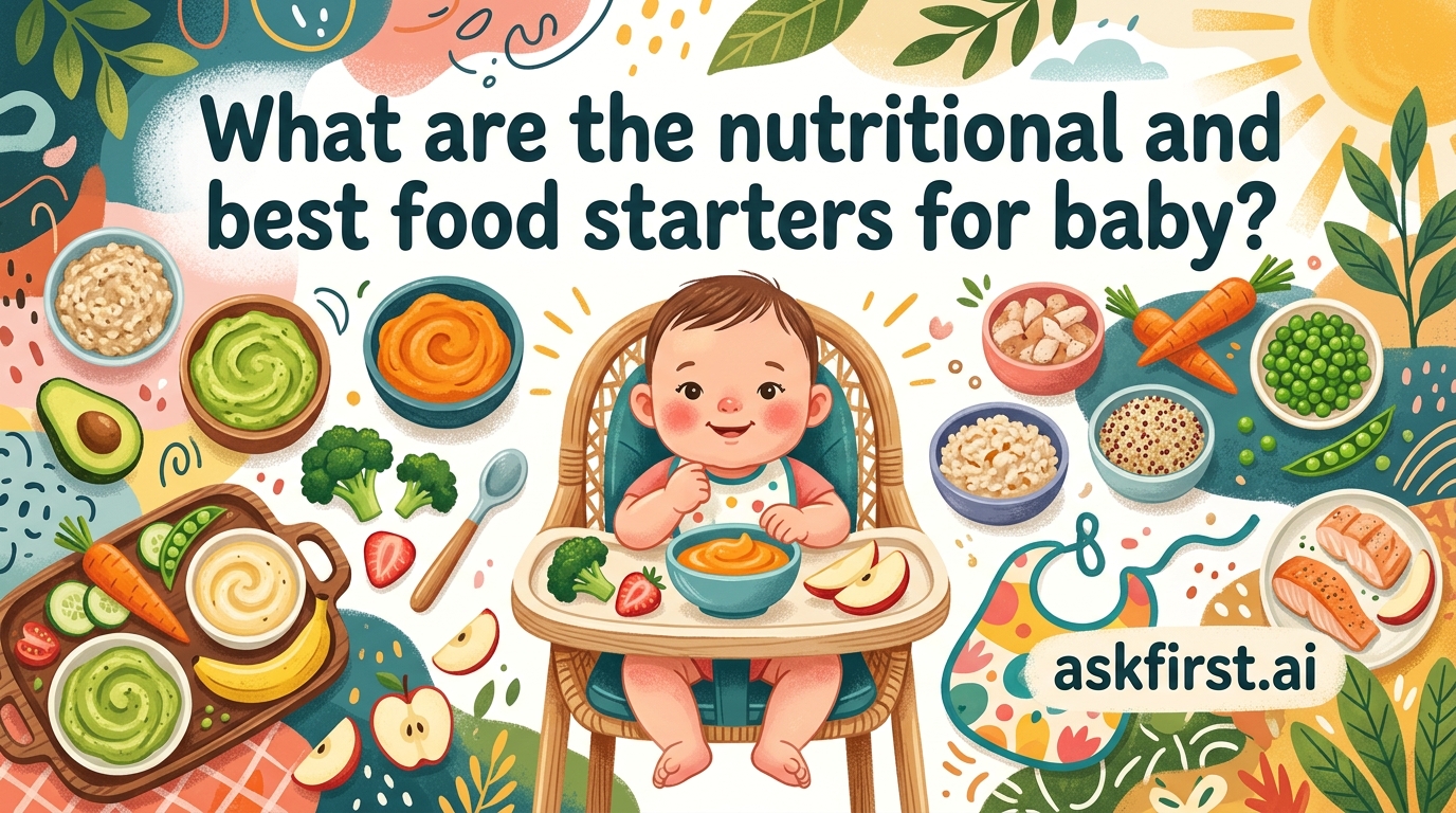 What are the nutritional and best food starters for baby? What are the nutritional and best food starters for baby?