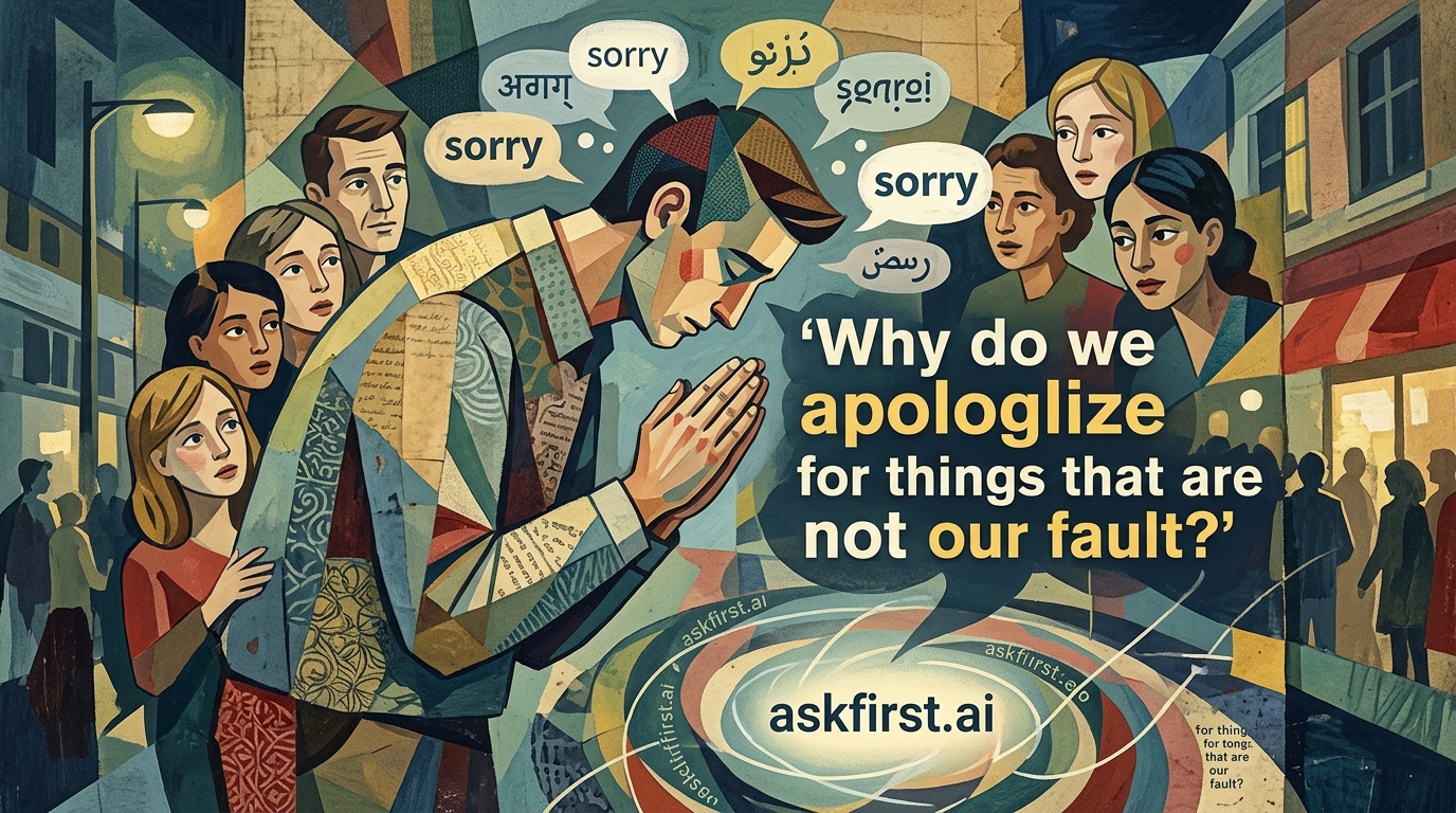 Why do we apologize for things that are not our fault? Why do we apologize for things that are not our fault?