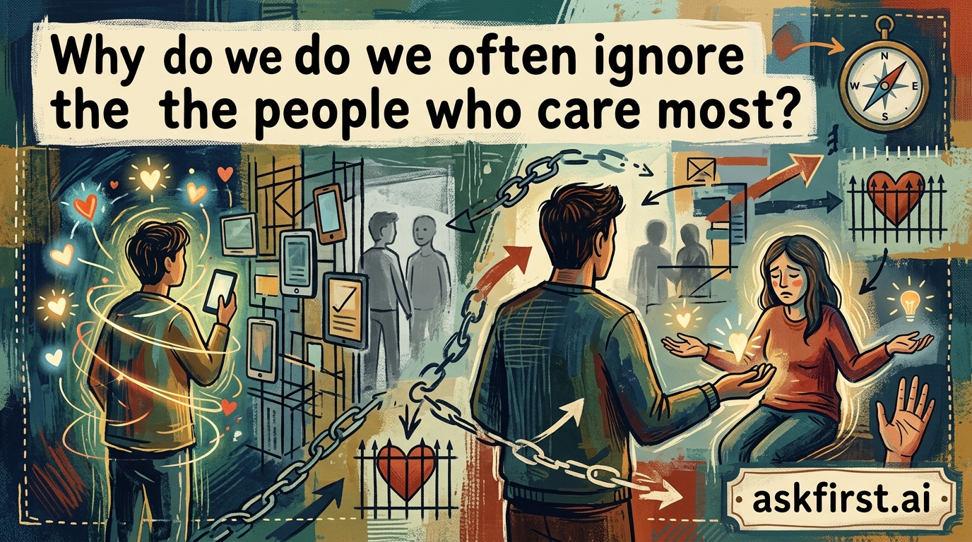 Why do we often ignore the people who care most? Why do we often ignore the people who care most?