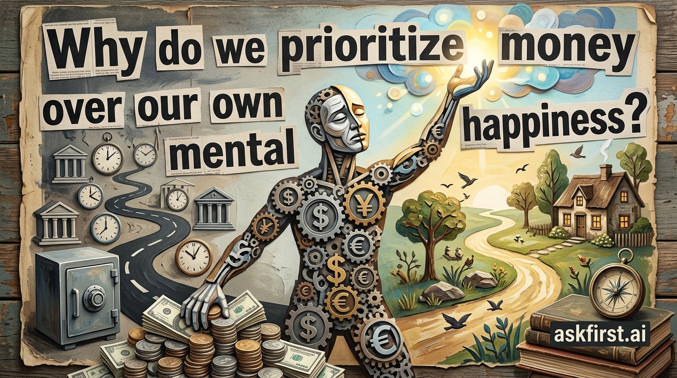Why do we prioritize money over our own mental happiness? Why do we prioritize money over our own mental happiness?